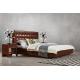 Good quality PU/ Imported Cow ISO9001 Leather Upholstered King Bed Frame Leisure Furniture for Hotel house Bedroom Suite