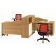 Panel Wood Compact Office Desk Workstation For Two Person