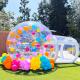 White Bounce House With Bubbles Playing Jumping Transparent
