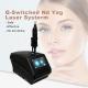 Black Nd Yag Q Switched Laser Eyebrow Tattoo Removal Machine Carbon Peel Skin Whitening