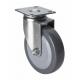 4 70kg Plate Swivel PU Caster 3614-74 Edl Light Thickness 2.5mm Bearing Type Sleeve