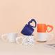 Matte Nordic Style Ceramic Coffee Cups Mug With Heart Shape Handle