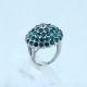 Fashion 316L Stainless Steel Casting Clay CZ Stones Ring LRX356
