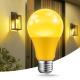 15000 Hours 800lm 60W A19 Amber Light Bulbs For Enclosed Fixtures