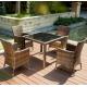 Hotel Furniture PE Rattan chair Outdoor garden wicker chairs and table