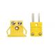 K Type Panel Mount Thermocouple Connector 10A Yellow Color