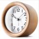 Round Shape Wood Grain Alarm Clock Stopwatch Movement Type 1*AAA Battery Powered