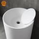 Anti Rust Solid Surface Wash Basin Pedestal Sinks For Small Bathrooms