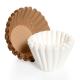 White Basket Bowl Shape Wave Coffee Filter Coffee Paper Filter