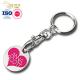 Token Insert Trolley Coin Keychain Metal Shopping Cart Holder Ring For Gift