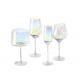 CE Short Stem Luster 14 Oz Wine Glasses , 200mm Crystal Burgundy Wine Glasses