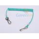 Customizable Sky Blue Coil Tool Lanyard Swivel Spring With Metal Snap Clips
