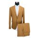 Two Buttons Business Men'S Slim Fit Tailored 2 Piece Suit Dark Beige All Season