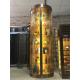 Display Hairline Bronze Gold  Stainless Steel Wine Cabinet