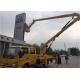 Yellow Truck Mounted Boom Lift , Truck Mounted Aerial Platform 12V / 24V Voltage