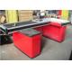 Retail Store Electronic Conveyor Belt Checkout Counter Customized Design