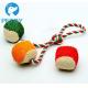 Durable Loofah Squeaky Rope Dog Toys Long Service Life BSCI Approved