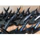 Black Power Coated Galvanized Steel Bird Odm Anti Climb Security Spikes