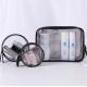 Flexible 3 Piece Clear Cosmetic Bag Set Good Stability Every Size Available