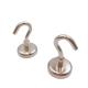 Versatile Axial Neodymium Hook Magnet Nickel Coating High Pull Force