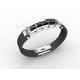Top Quality Europe Fashion Stainless Steel Genuine Leather Silicone Bangle Bracelet ADB28