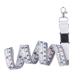 White Textile Ribbon Sling Measuring Ruler Lanyard With Clear Measure Markings Never Leaving Behind