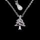 925 Silver Cz Stone New Jewellery Design White Gold Christmas Tree Shape Necklace
