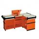 Customized Orange Supermarket Checkout Counter Commercial Anti Rust