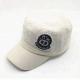 Personalized White Military Cadet Cap For Guys With Embroidered Pattern