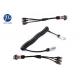 Flexible PVC 5 Pin Truck Trailer Extension Cable For Video Audio GND Signal