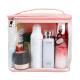 Zipper Closure PVC PU Cosmetic Makeup Bag With Handle