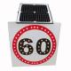1000 Meters IP65 Level Solar Powered Street Signs Flashing LED
