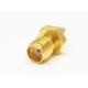 Gold Plated Straight SMA Female to SSMC Male RF Adapter 50Ohm Impedance