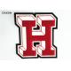 Handmade H  Letterman Patches  College Jacket Embroidery Chenille Greek Letters