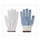 Warehouse Use Strong Grip 7 Gauge White Cotton PVC Dotted Knit Work Gloves