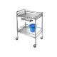 Hospital Store Medicines 2 Layer Trolley Firm Structure