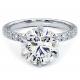 2 Carat Lab Grown Diamond Ring Prong Setting VVS Clarity HPHT Round Cut