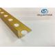 Bright Gold  Aluminium Floor Trim Profiles L Shape With Hole Punched