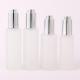 30ml Custom Clear frosted glass bottle With Pressure Dropper Cosmetic Skincare