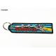 Motorcycle Embroidered Fabric Keychain Eco Friendly Smooth Merrow Border