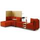 Aesthetic Interior Sectional Fabric Sofa With Integrated Magazine Rack