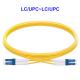 Customizable Single Mode Fiber Optic Cable LC UPC To LC UPC Fiber Cable 2 Core