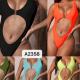 Ladies One Piece Swimsuit Solid Color Factory Direct Supply Sexy  Miss Hard Wearing The New Type