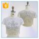 Lady short elegant style wedding embroidery beading top lady blouse & top for sale