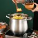 Hot Sale Stainless Steel 18/8 Drum Soup Pot Cooking Pot  Soup & Stock Pots With Glass Lid