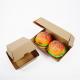 Varnished Biodegradable Fast Food Takeaway Box Customized Hamburger Box with Corrugated Board
