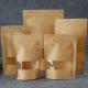 KRAFT PAPER BAG WHOLESALE Kraft standing zipper bag transparent window