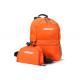 Orange 300D Polyester Backpack Foldable Laptop Backpack With Zipper Front