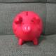 Happy cartoon pig plastic piggy bank, rubber money box promotional toys made in shenzhen