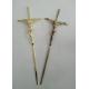 56.7*15.8cm Copper Crucifix , Casket Cross Catholic Decoration Zamak Material